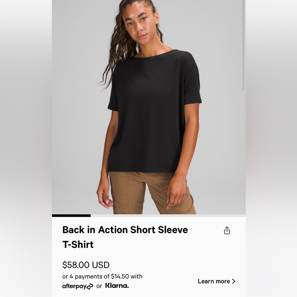 Lululemon Back in Action Short Sleeve